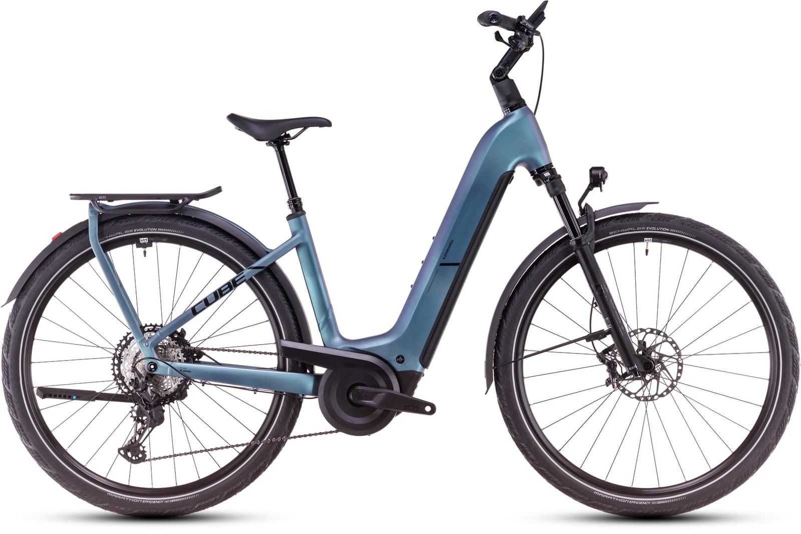 Cube Kathmandu Hybrid SLX 800 Easy Entry smaragdgrey´n´black - Easy Entry 50 cm