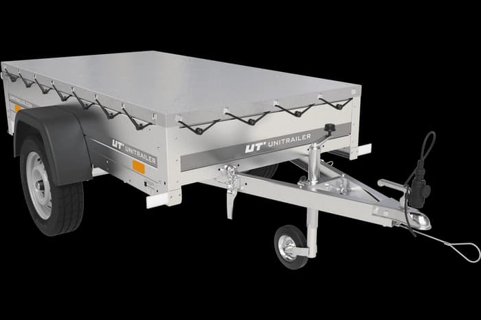 Przyczepka jednoosiowa 200×106 Unitrailer Garden 200 KIPP ze stelażem H-0 i pokrowcem szarym-Nowy