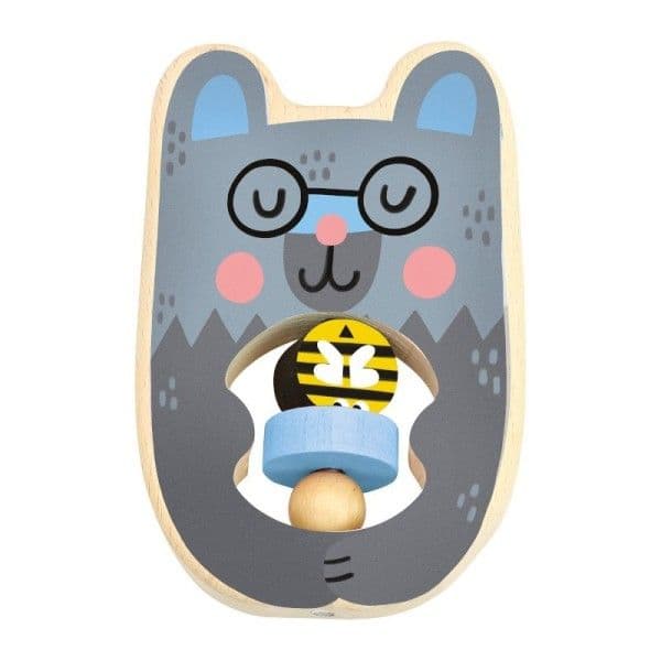 Hochet en Bois bébé Ourson Teddy de Michelle Carlsund Vilac®