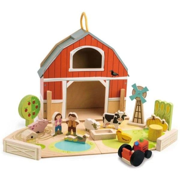 Jouet de la Ferme en bois Grange du Fermier Tender Leaf Toys®