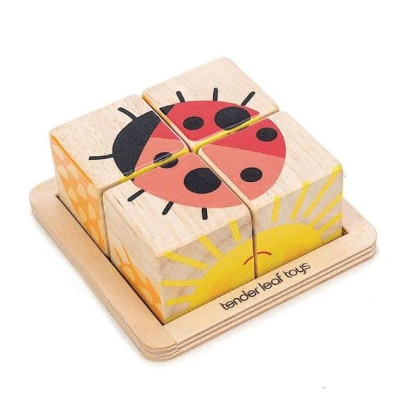 Jouet en bois Puzzle 4 cubes Tender Leaf Toys®