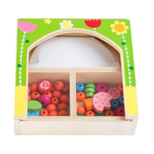 Boite 73 Perles en bois "Les fleurs" Small foot by Legler®