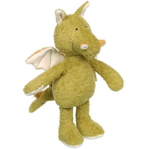 Doudou Peluche tendre Dragon 27cm Green Coton bio Sigikid® - 