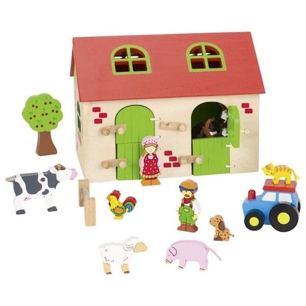Maison de Poupées en Bois Ma Ferme en bois 13 pièces Goki®