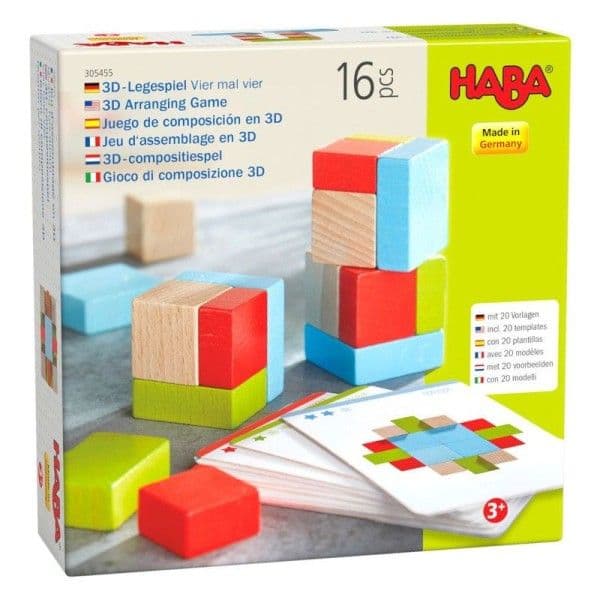 Jeu en bois Assemblage 3D '4x4' HABA® - Jeu réflexion