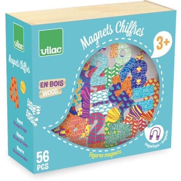 Set 56 Magnets en bois 'Chiffres' Vilac®