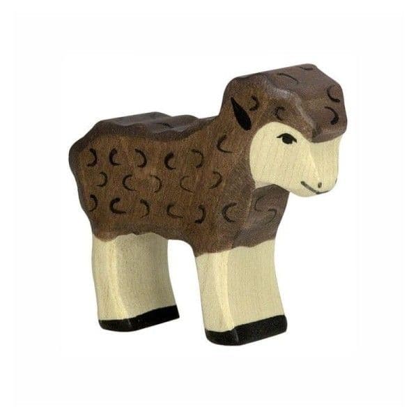 Figurine en bois Agneau noir Holztiger®