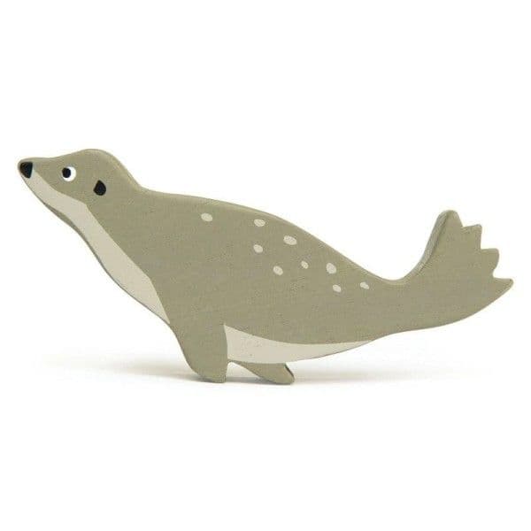 Figurine en bois Animaux marins Phoque 13 cm Tender Leaf Toys®