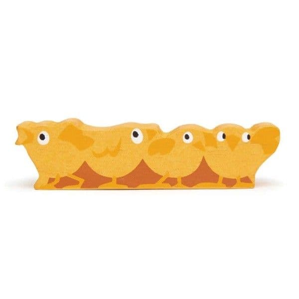 Figurine en bois Animaux de la ferme Poussins 8 cm Tender Leaf Toys®