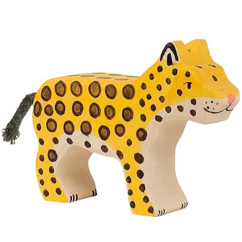 Figurine en bois Léopard petit 9 cm Holztiger®