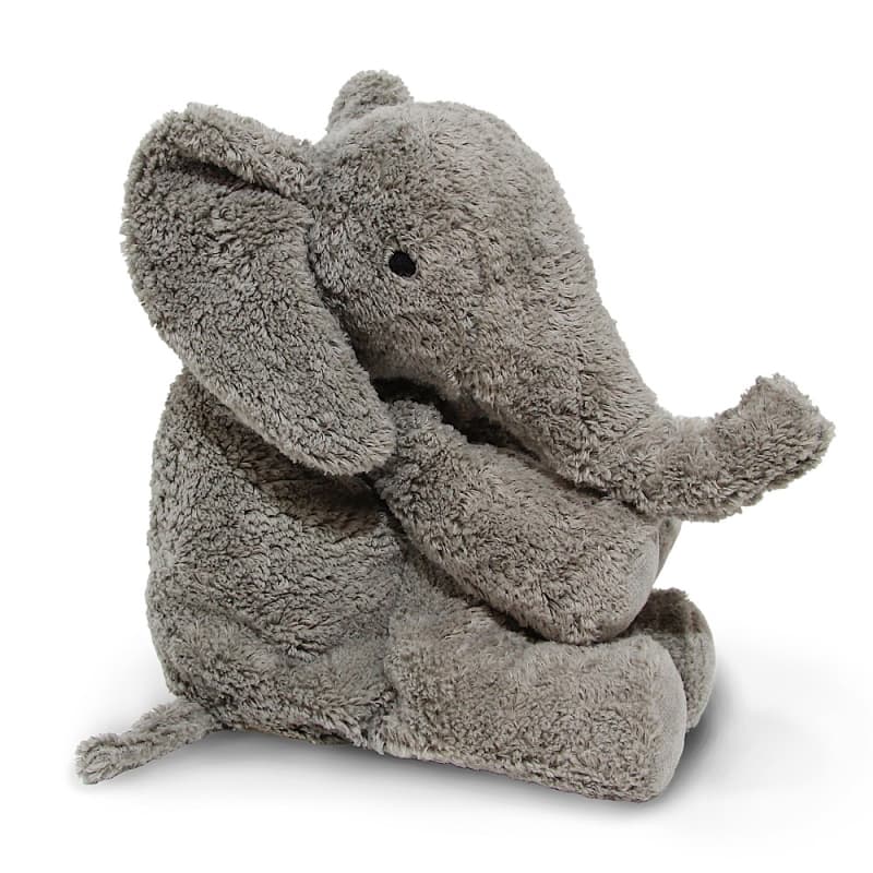 Peluche Bouillotte Sèche Eléphant gris Coton Bio 35 cm Senger®