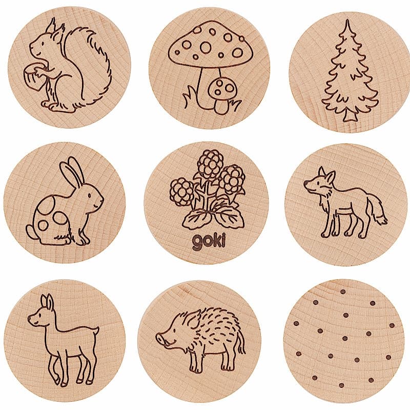 Jeu de Mémo Forêt en bois Goki® Nature 16 pièces