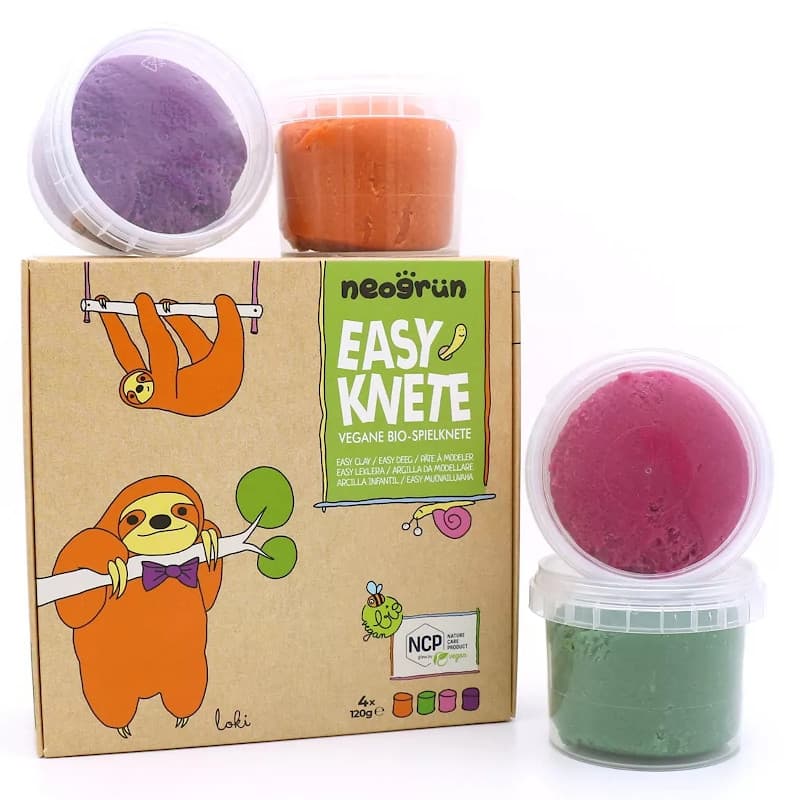 Set Pâte à modeler Easy Loki 4 pots 120g OVRV Neogrun® - Pâte Bio Veg