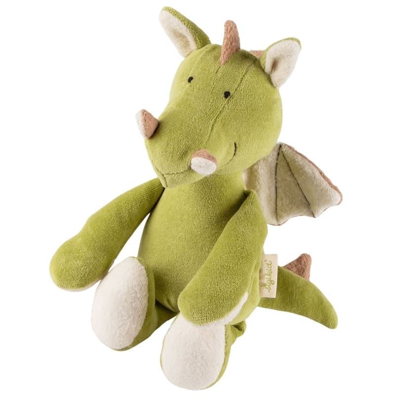 Doudou Peluche tendre Dragon 27cm Green Coton bio Sigikid®