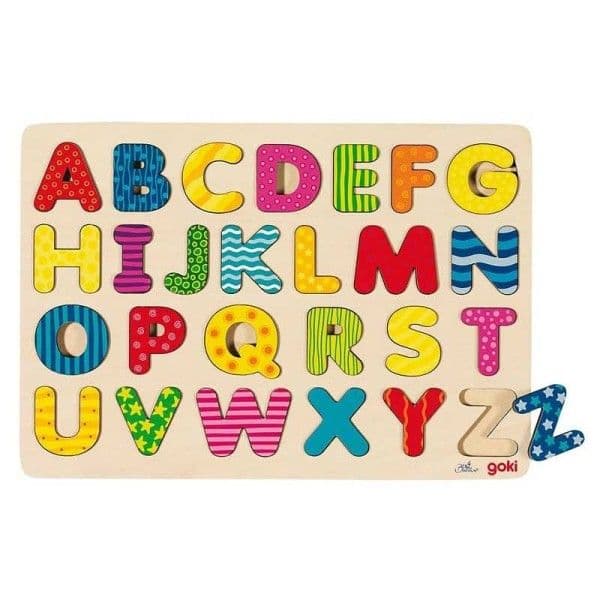 Puzzle Alphabet Majuscule Goki® - Jouets en bois