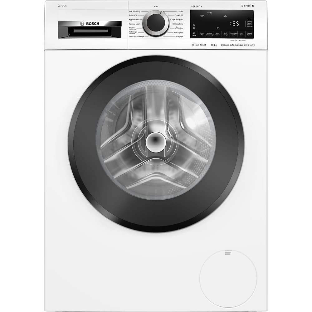 Lave linge hublot BOSCH WGG254FSFR Serenity  (10kg) - Tambour 70L Label énergie A - Silencieux 74dB Essorage élevé (1400 trs)