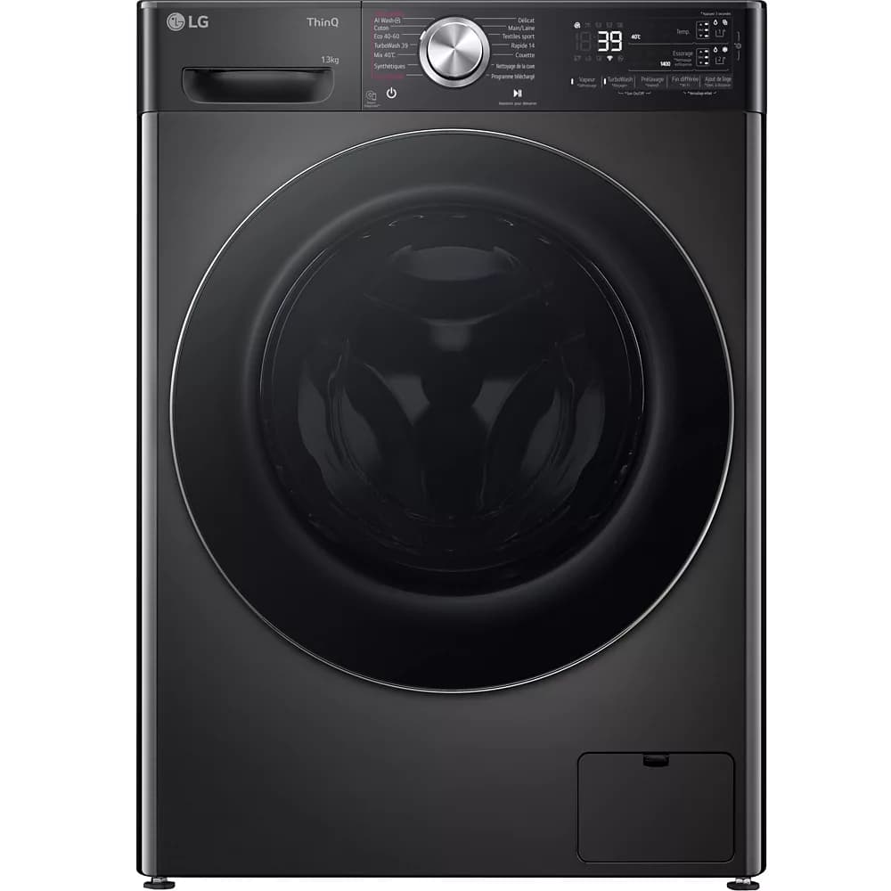 Lave linge hublot LG F34R92BSTA   (13kg) - Tambour 80L Label énergie A - Silencieux 72dB Essorage élevé (1400 trs)