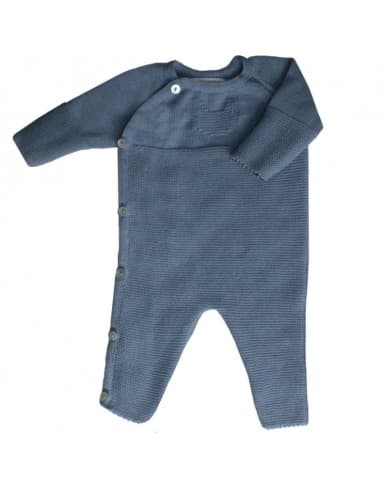 Combinaison en coton Chat Orage 6 mois Bleu