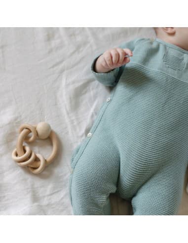 Combinaison en coton Chat Danube 6 mois Bleu