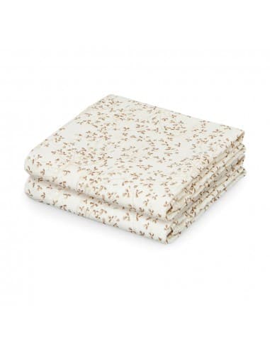 Lange en mousseline de coton biologique Lierre Beige