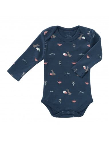 Body manches longues Lapin Indigo Bleu 3 - 6 mois