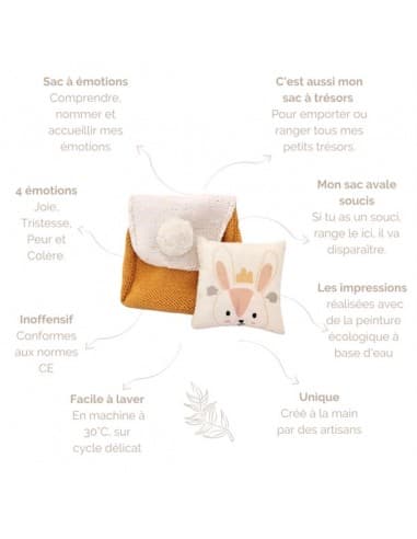 Sac à dos des émotions pour Doudou LéroLéro Fleur