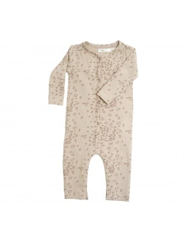 Combinaison Stones Rose coton biologique Rose pâle 2 - 4 mois
