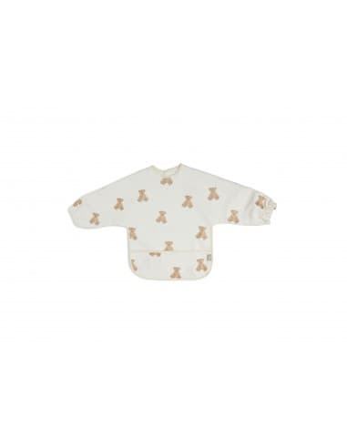 Bavoir imperméable avec manches Teddy Bear Camel
