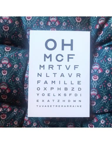 Annonce de grossesse originale - Test de vue Tu vas être Marraine