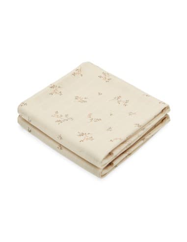 Lange en mousseline de coton biologique Ashley Crème