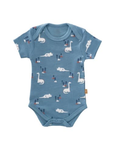 Body manches courtes Dinosaures Bleu nuit 6 - 12 mois
