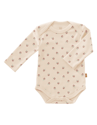 Body manches longues Petites Baies Beige 6 - 12 mois