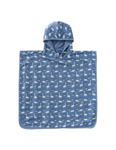 Poncho de plage protection UV dino Bleu