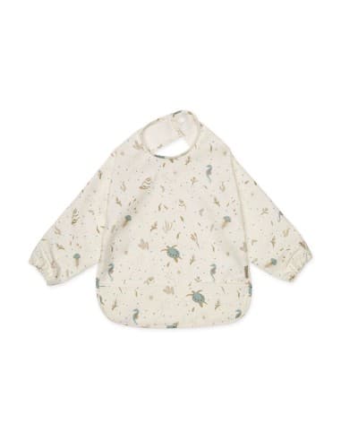 Bavoir imperméable à manches Sea Garden Blanc