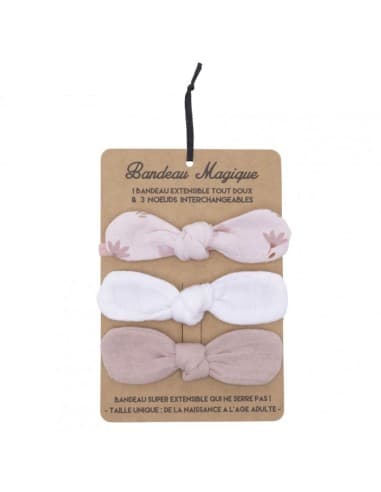 Bandeau extensible 3 nœuds Romantique