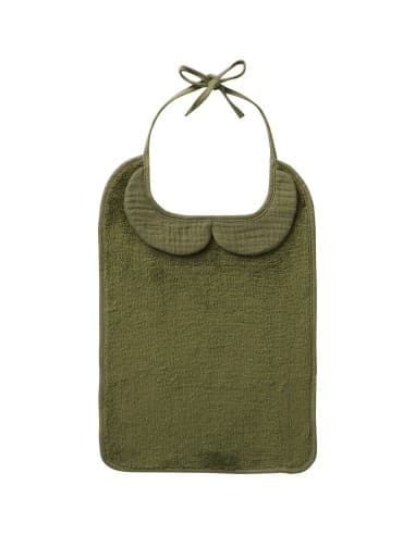 Grand Bavoir Bambou & Gaze coton Fougère