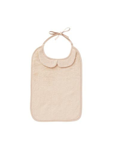 Grand Bavoir Bambou & Gaze coton Beige Biscuit