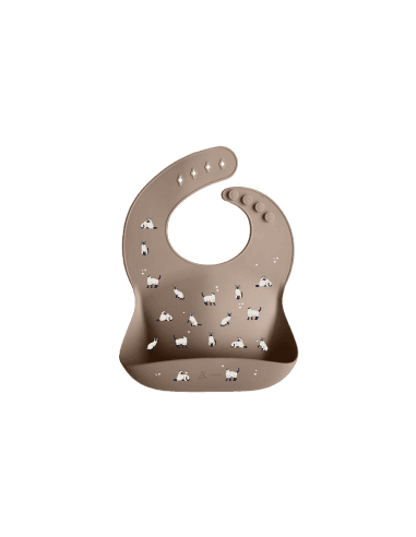 Bavoir souple en silicone Zakuw - Chats Camel