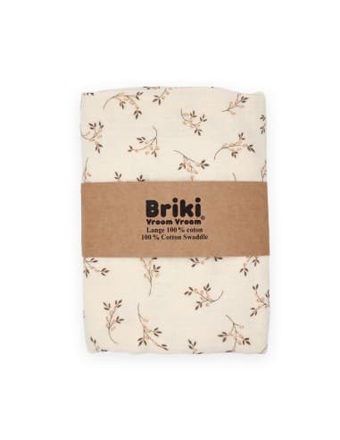 Lange en Coton Feuillages Crème