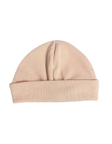Bonnet de Naissance en Coton Rose Pâle Blush Rose 0 - 1 mois