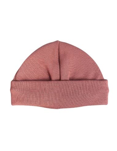 Bonnet de Naissance en Coton Bois de Rose Rose 0 - 1 mois