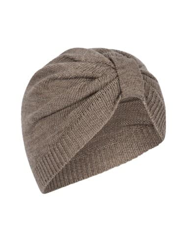 Bonnet Turban en laine Louli Soft Brown Taupe 12 - 18 mois