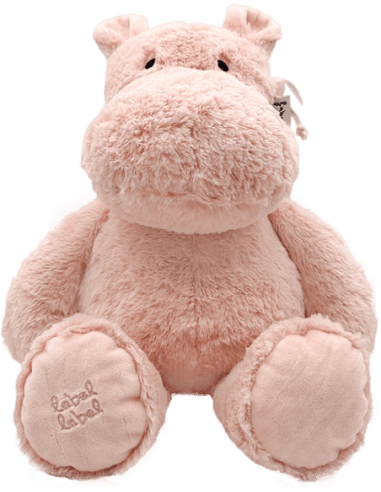 Grande Peluche Hippopotame Rose