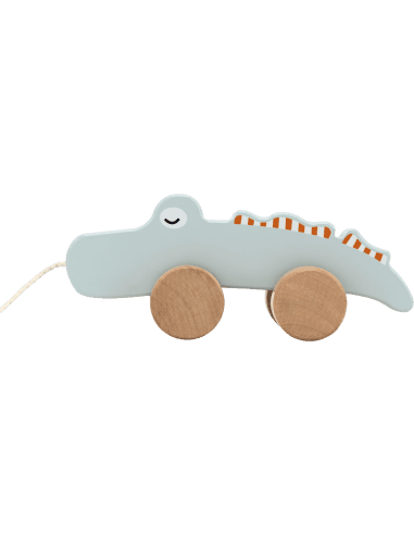 Jouet à Tirer Crocodile en Bois