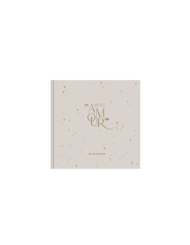 Livre de naissance - Petit Amour - Velours Beige