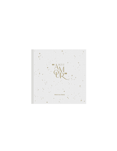 Livre de naissance - Petit Amour - Velours Blanc