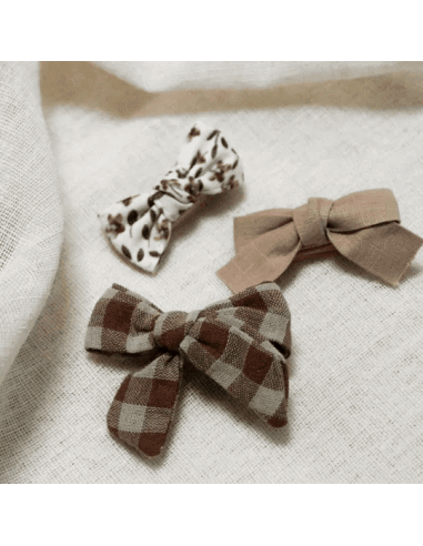 Lot de 3 Barrettes Nœuds Vichy