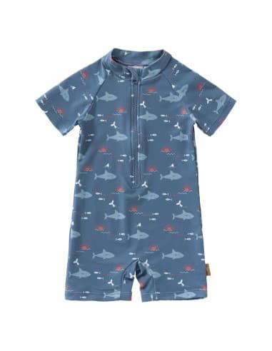 Maillot Combishort Anti UV Shark Bleu 6 - 12 mois