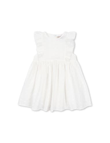 Robe d'été Lacey Optic White en coton bio Blanc 9 mois