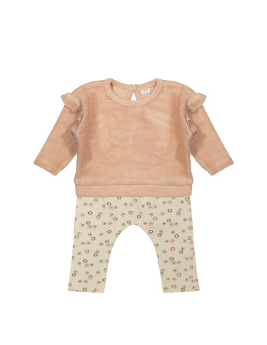 Ensemble Yasmine Sweat et Legging Rose pâle 2 ans